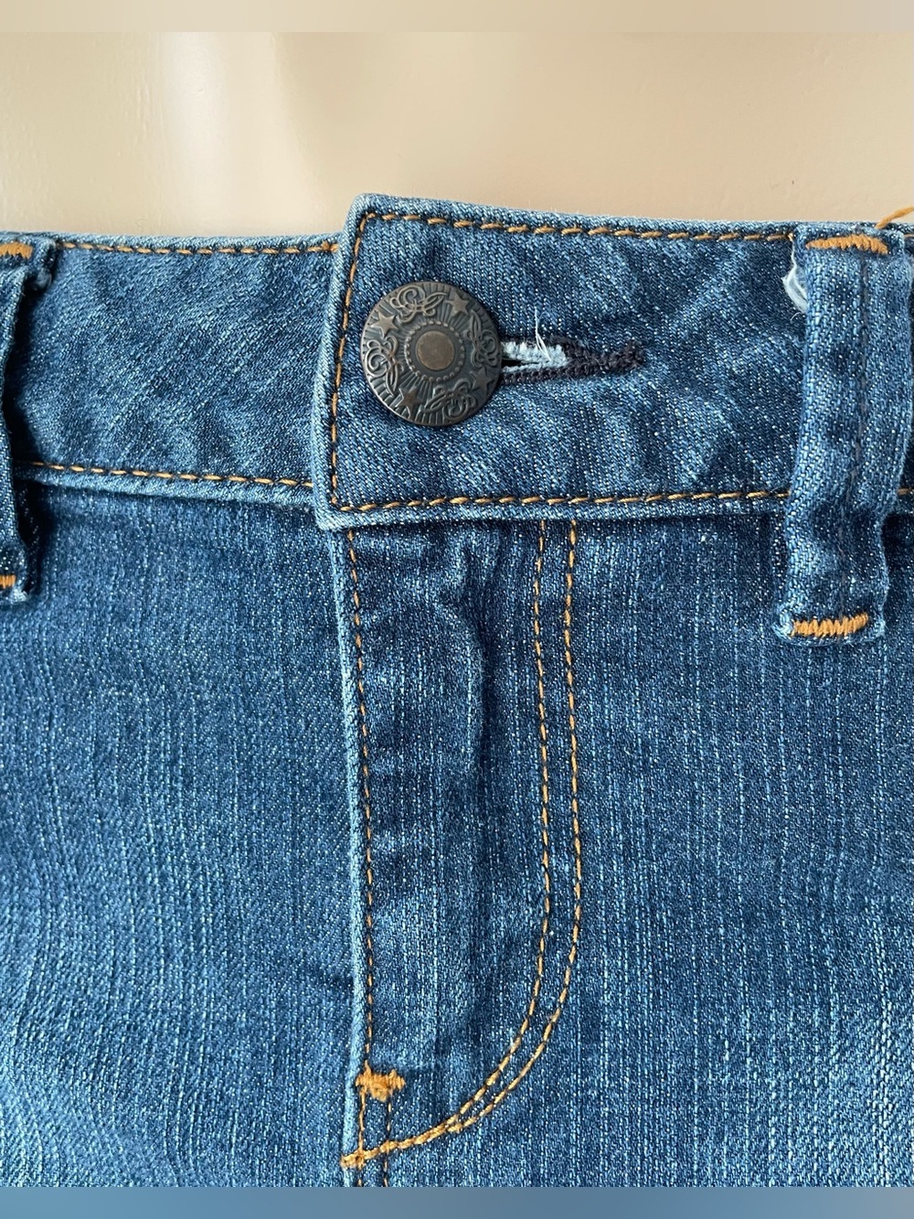 Esprit Blue Denim Skirt with Front Zip Accents - Picture 8 of 9